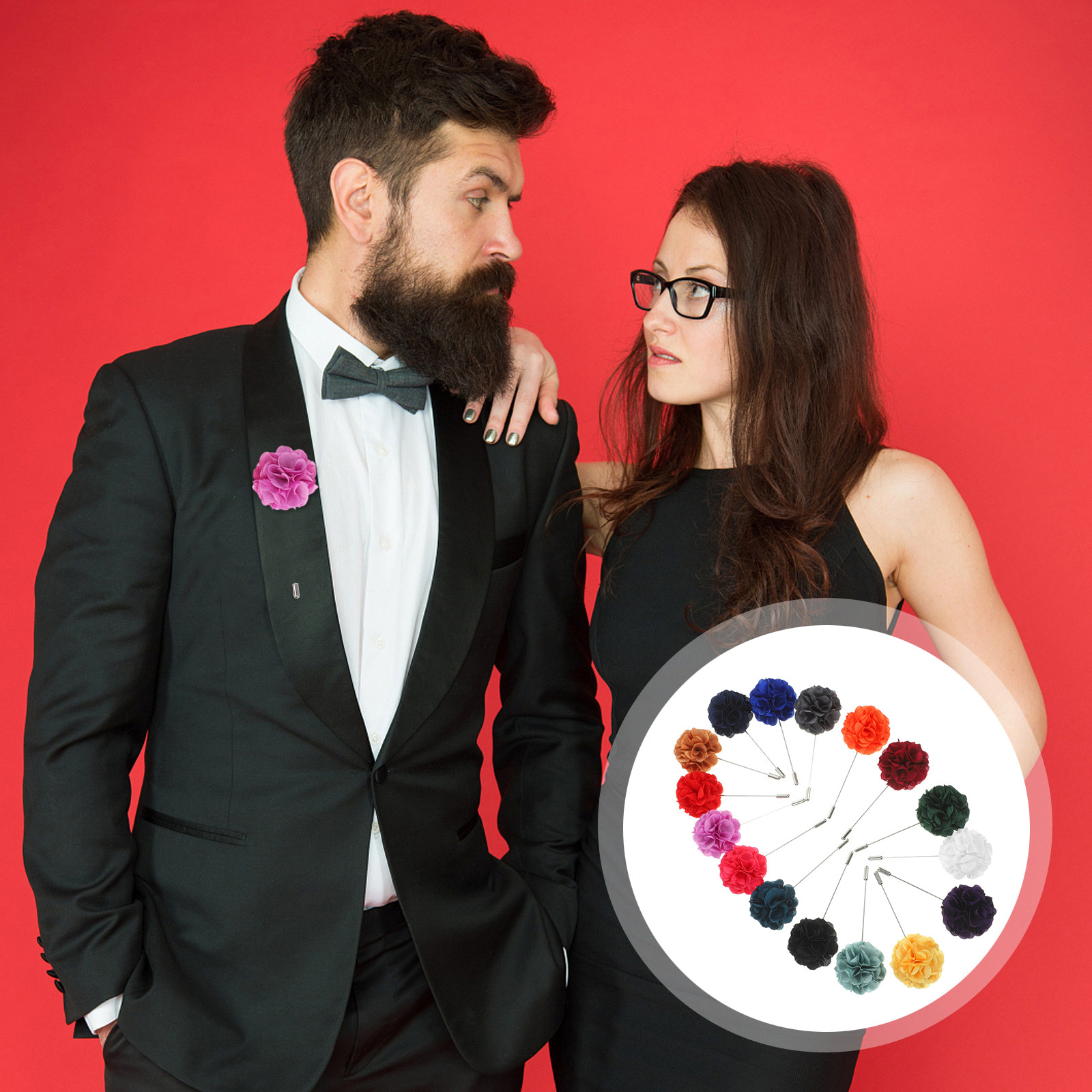 Men Formal Wear Clothes - 16Pcs Bros Pin Kerah Pria Elegan