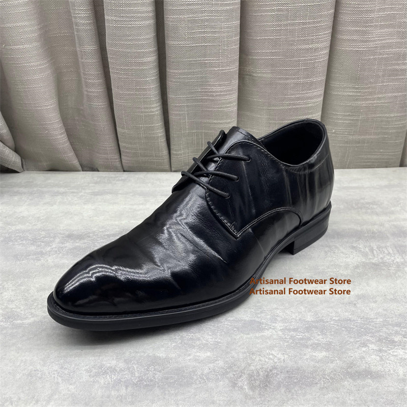 Formal Men Daily Wear Shoes - Sepatu Oxford Kulit Hitam Pria Sepatu