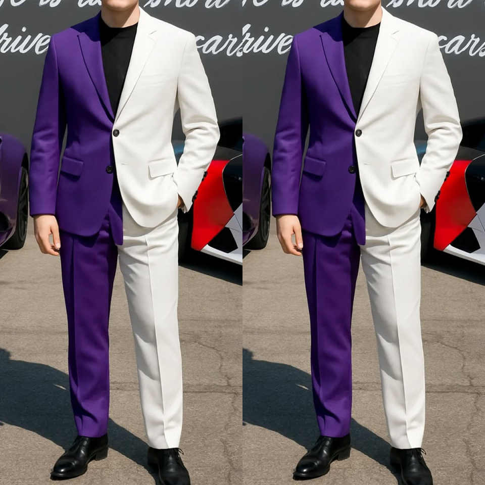 Men Formal Wear Purple - Jas Tuxedo Pria Formal 2 Potong