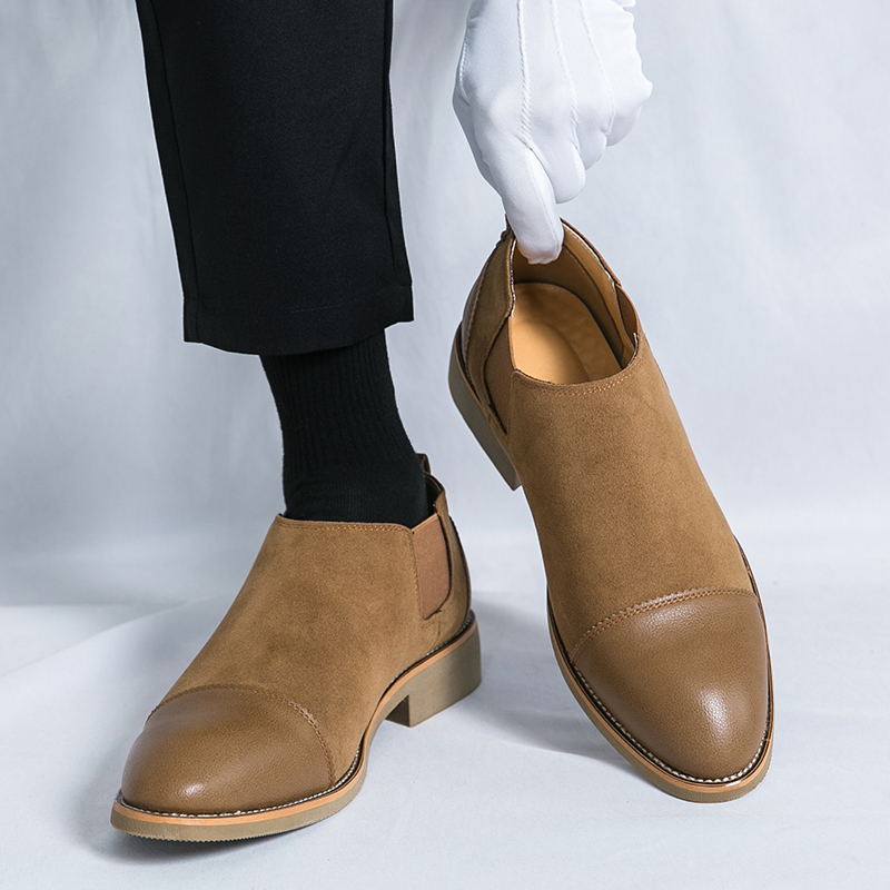 Men Formal Wear Office - Sepatu Formal Retro Pria Hitam Coklat