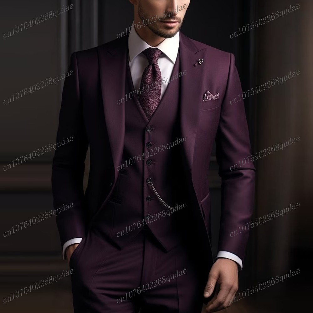 Men Formal Wear Purple - Jas Pria Formal Warna Ungu Tua
