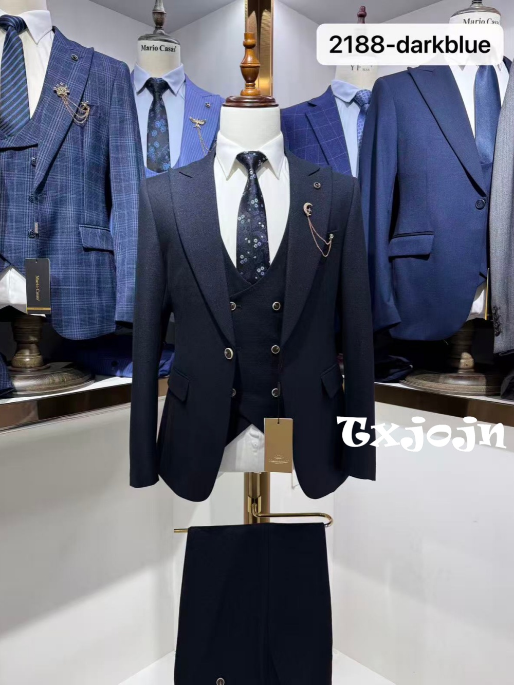 Men Formal Wear Office - Setelan Jas Formal Pria Biru Tua