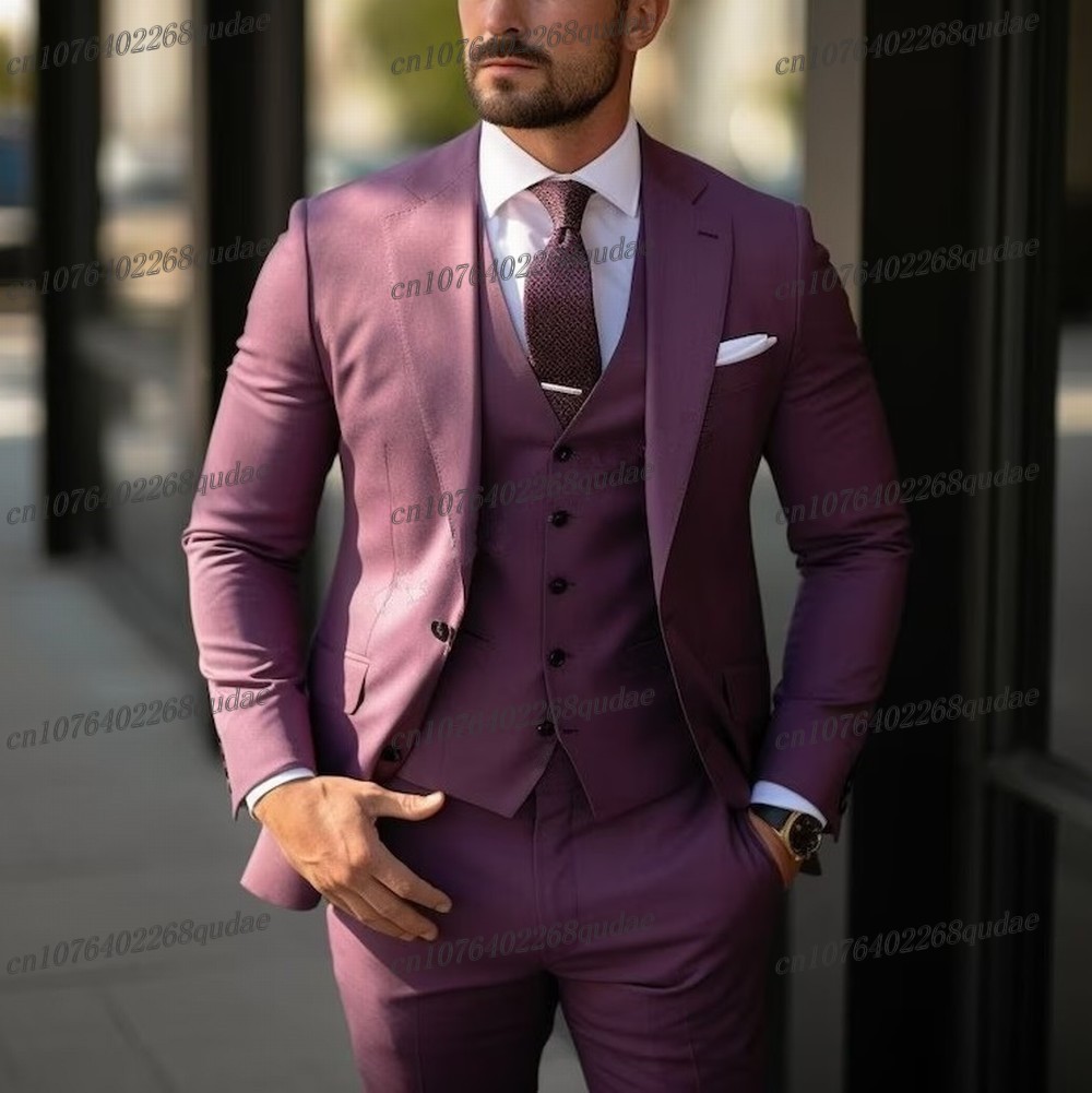 Men Formal Wear Purple - Setelan Pria Acara Formal Ungu Setelan