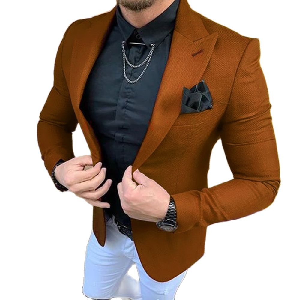 Men Formal Wear Brown - Setelan Pria 2 Potong Pakaian Disesuaikan