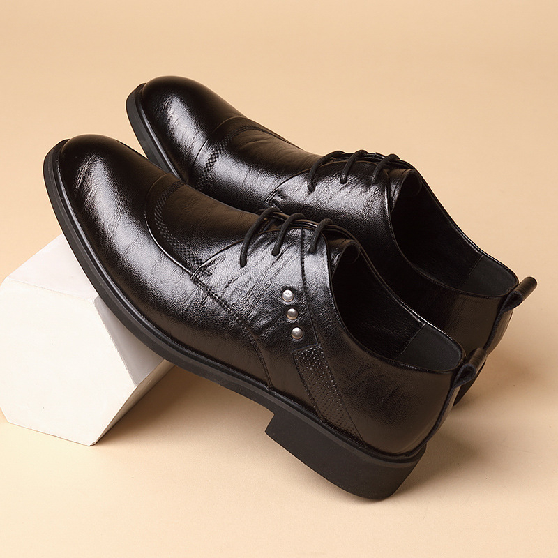 Sepatu Oxford Kulit Dengan Det - Formal Men Daily Wear Shoes ulasan dan harga