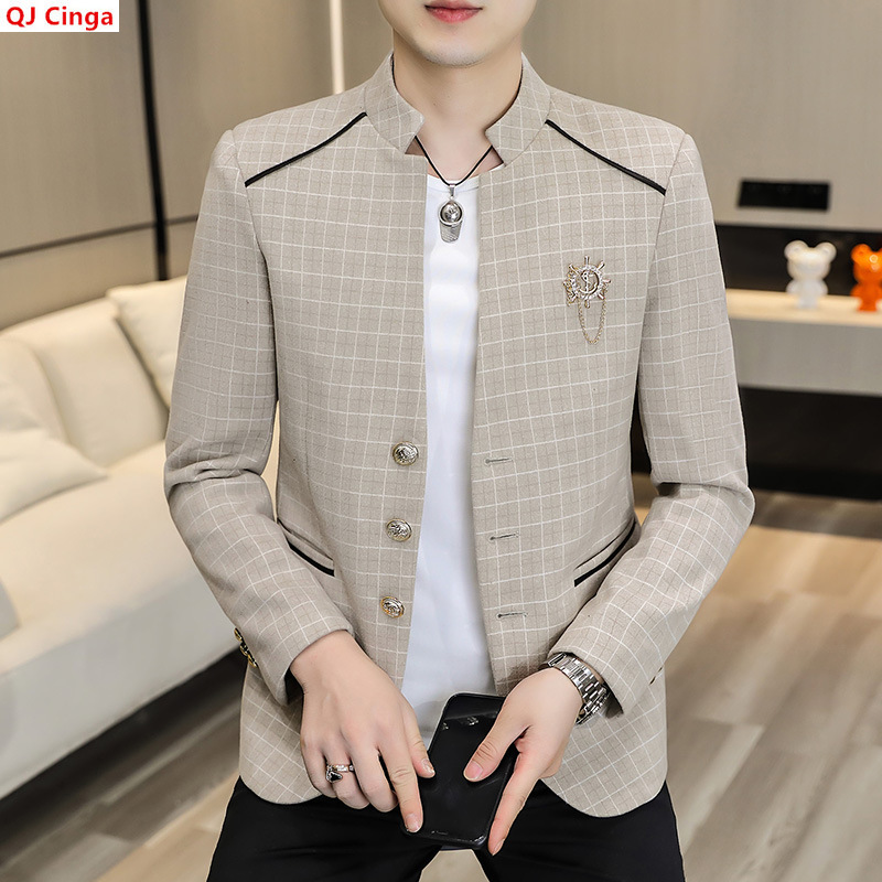 Jas Pria Lengan Panjang Gaya C - Asian Men Formal Wear ulasan dan harga