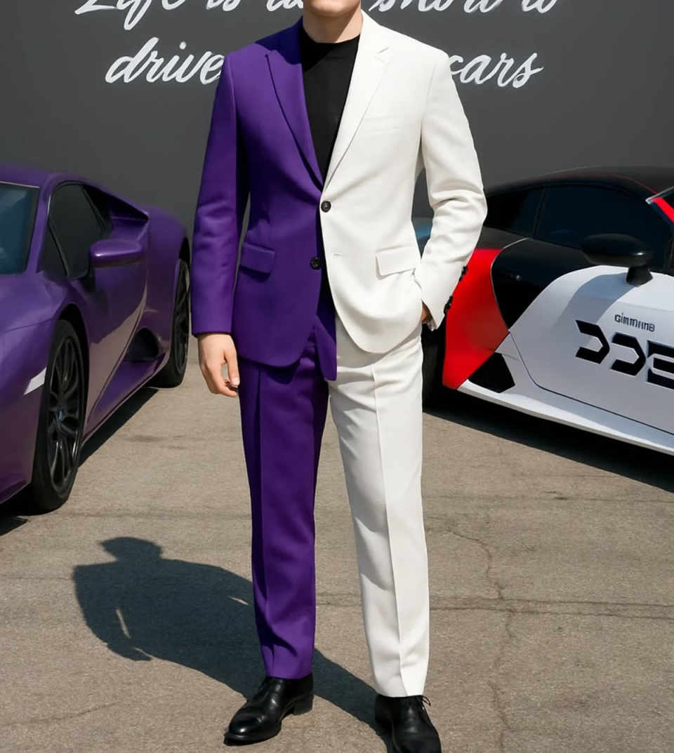 Jas Tuxedo Pria Formal 2 Poton - Men Formal Wear Purple ulasan dan harga