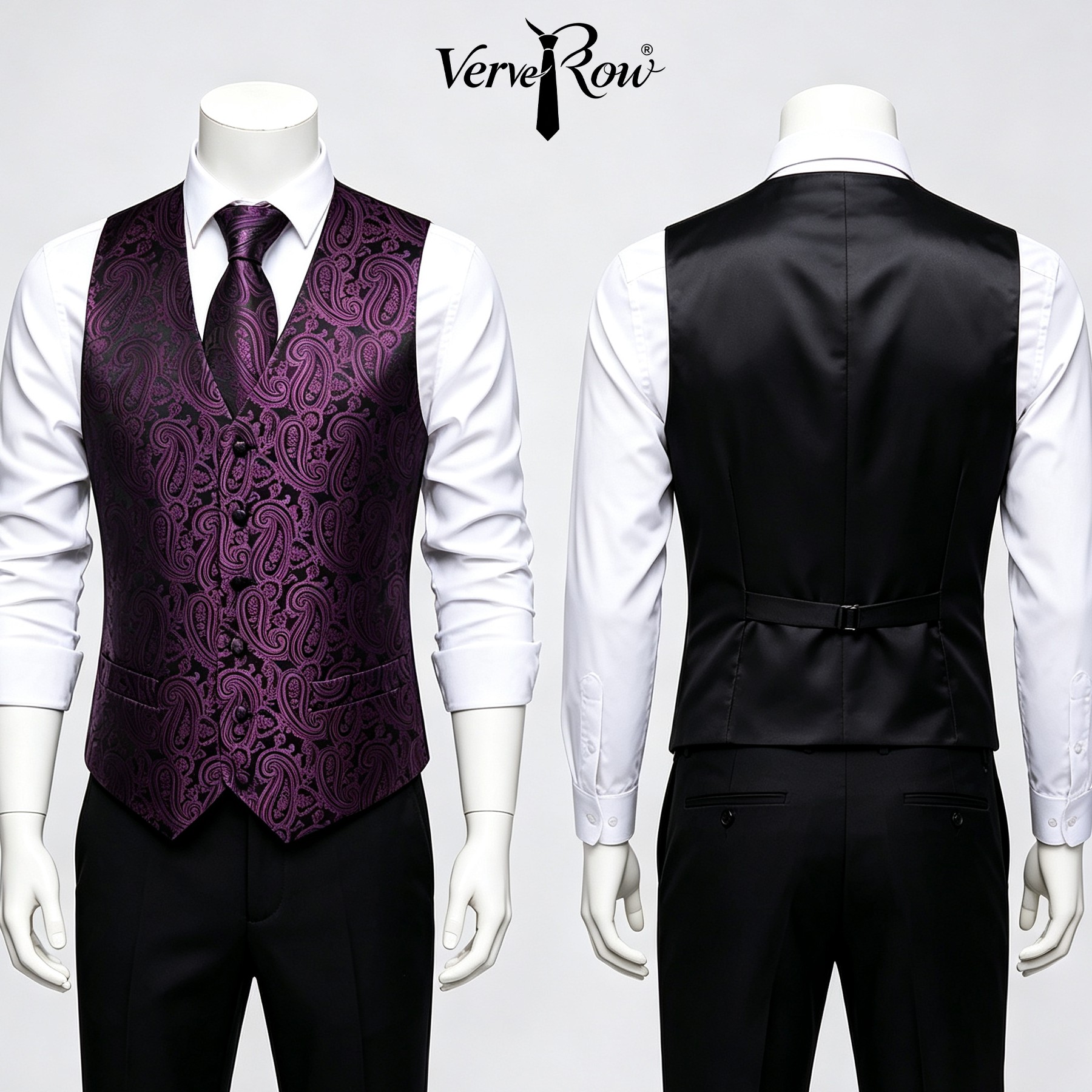 Aksesori Setelan Tiga Potong D - Men Formal Wear Purple ulasan dan harga