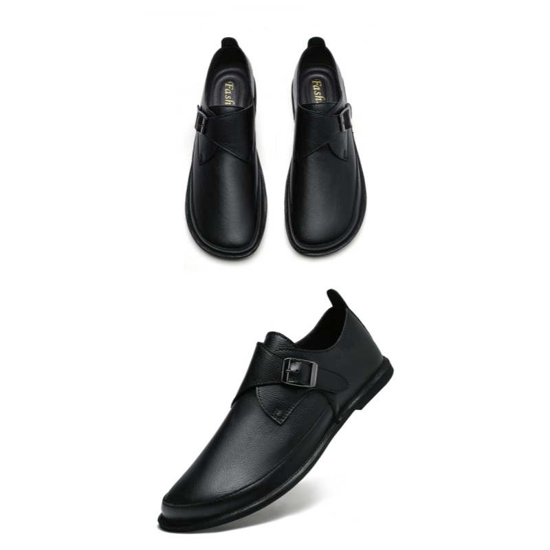 Sepatu Kulit Pria Model Munk G - Formal Men Daily Wear Shoes ulasan dan harga