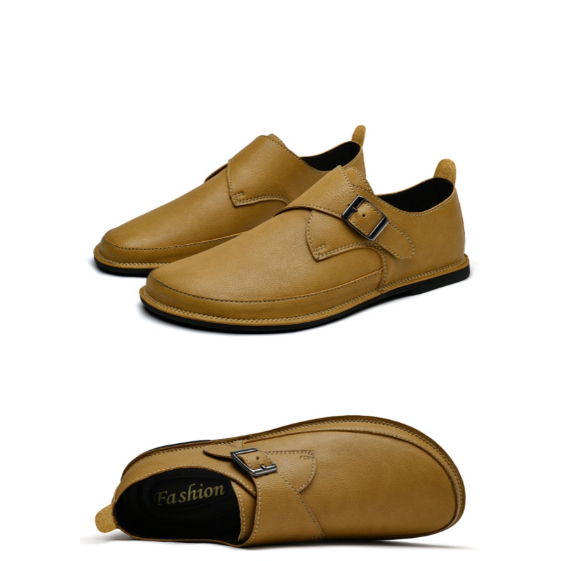 Sepatu Kulit Pria Model Munk G - Formal Men Daily Wear Shoes ulasan dan harga