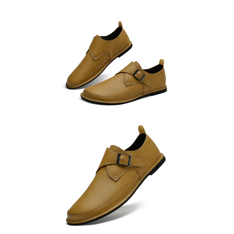 Sepatu Kulit Pria Model Munk G - Formal Men Daily Wear Shoes ulasan dan harga