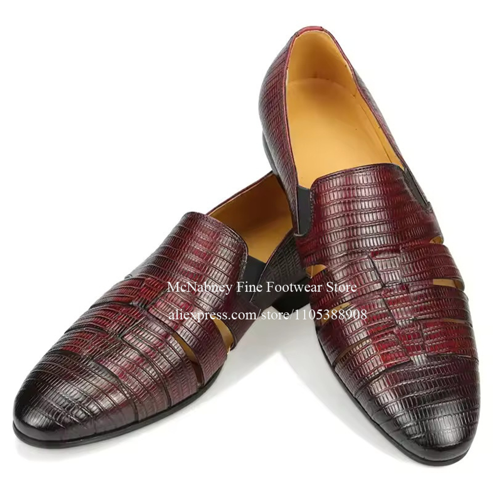 Sepatu Loafer Kulit Lizard Hit - Formal Men Daily Wear Shoes ulasan dan harga