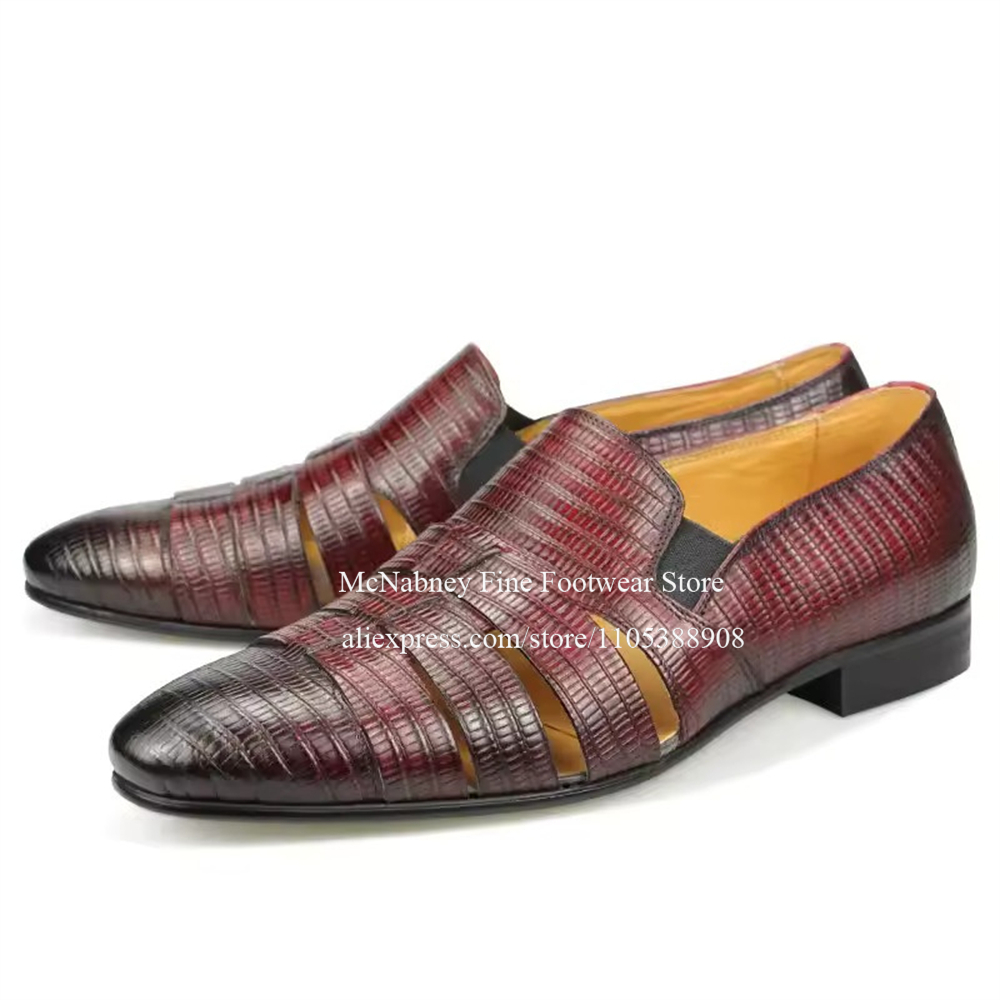 Sepatu Loafer Kulit Lizard Hit - Formal Men Daily Wear Shoes ulasan dan harga