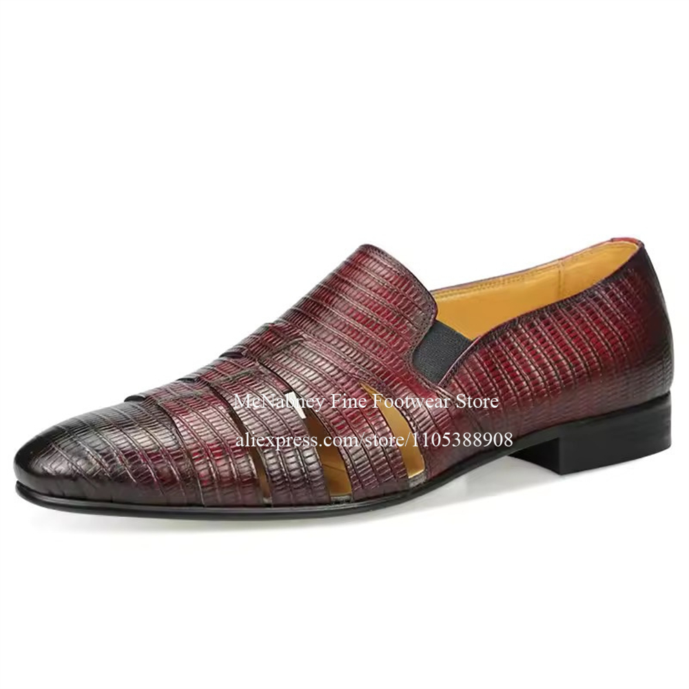 Sepatu Loafer Kulit Lizard Hit - Formal Men Daily Wear Shoes ulasan dan harga