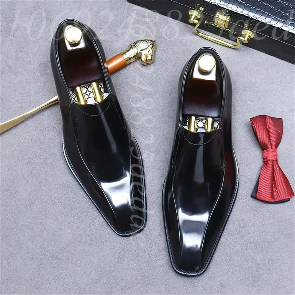 Sepatu Oxford Pria Buatan Tang - Formal Men Daily Wear Shoes ulasan dan harga