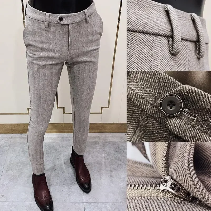 Celana setelan wol tebal pria, - Men Formal Wear Office ulasan dan harga