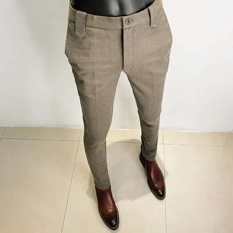 Celana setelan wol tebal pria, - Men Formal Wear Office ulasan dan harga
