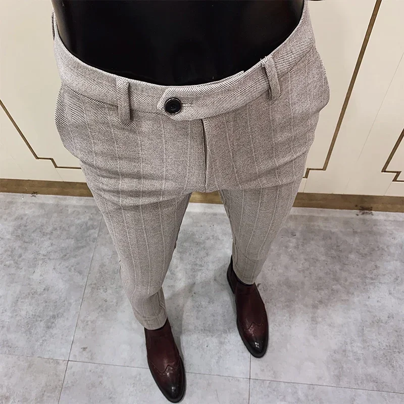 Celana setelan wol tebal pria, - Men Formal Wear Office ulasan dan harga