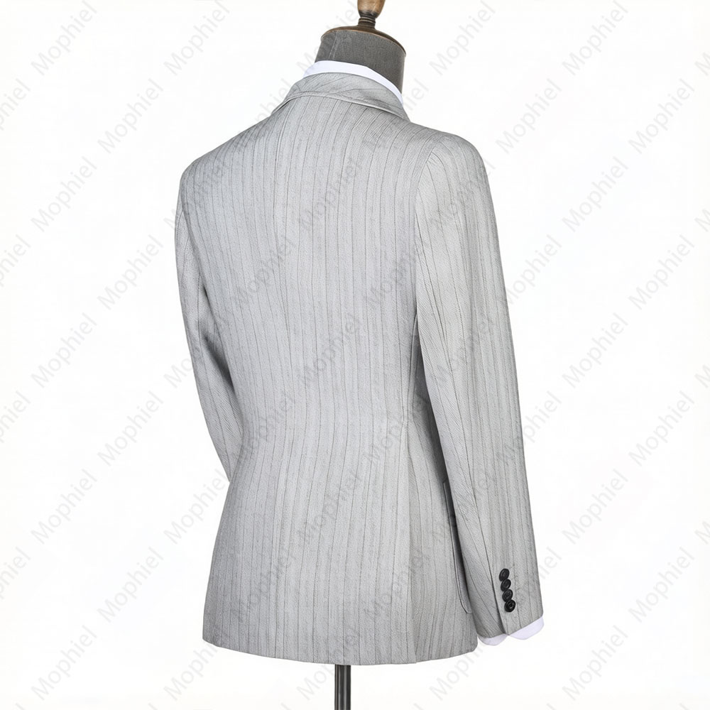 Jas Pria Mophiel Abu-Abu Muda  - Men Formal Wear Office ulasan dan harga