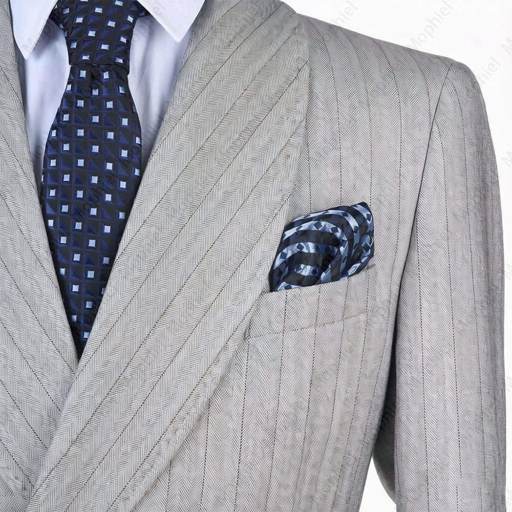 Jas Pria Mophiel Abu-Abu Muda  - Men Formal Wear Office ulasan dan harga