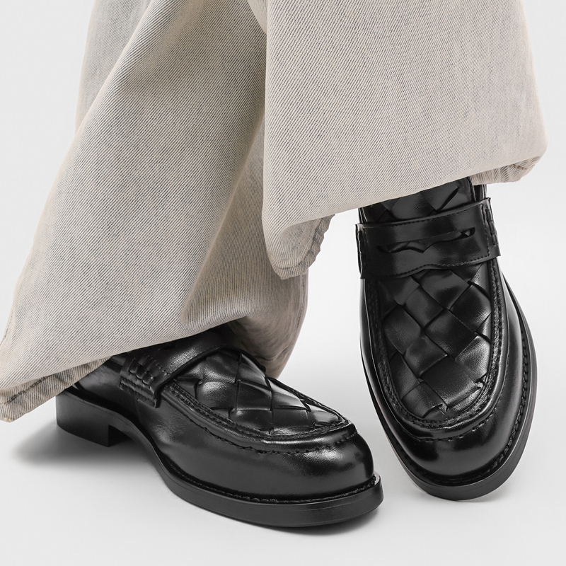 Sepatu Loafer Penny Rajutan Ta - Formal Men Daily Wear Shoes ulasan dan harga