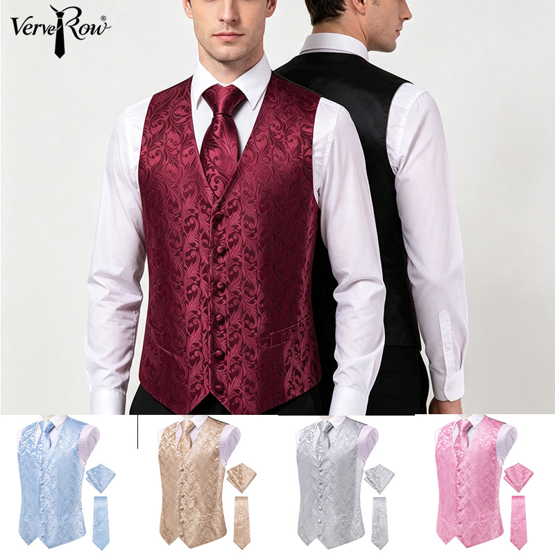 VerveRow Setelan Rompi Pria Mo - Men'S Formal Wear Ties ulasan dan harga