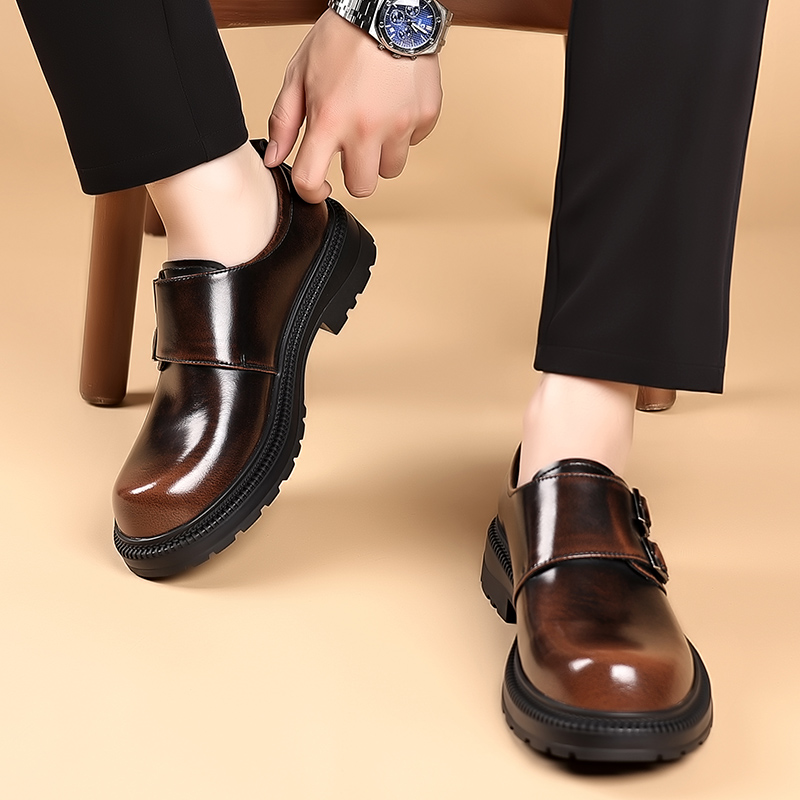 Sepatu Kasual Kulit Pria Cokla - Men Formal Wear Brown ulasan dan harga