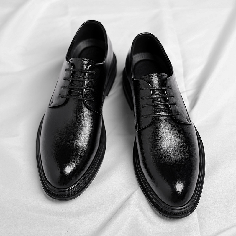 Sepatu Pria Kulit Bertekstur H - Formal Men Daily Wear Shoes ulasan dan harga