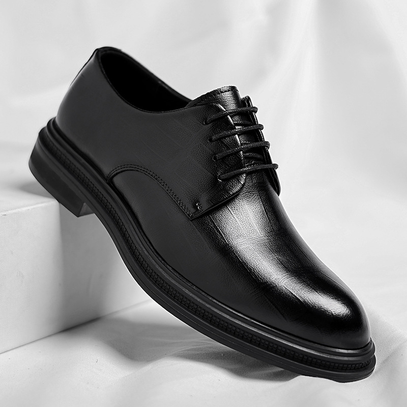 Sepatu Pria Kulit Bertekstur H - Formal Men Daily Wear Shoes ulasan dan harga