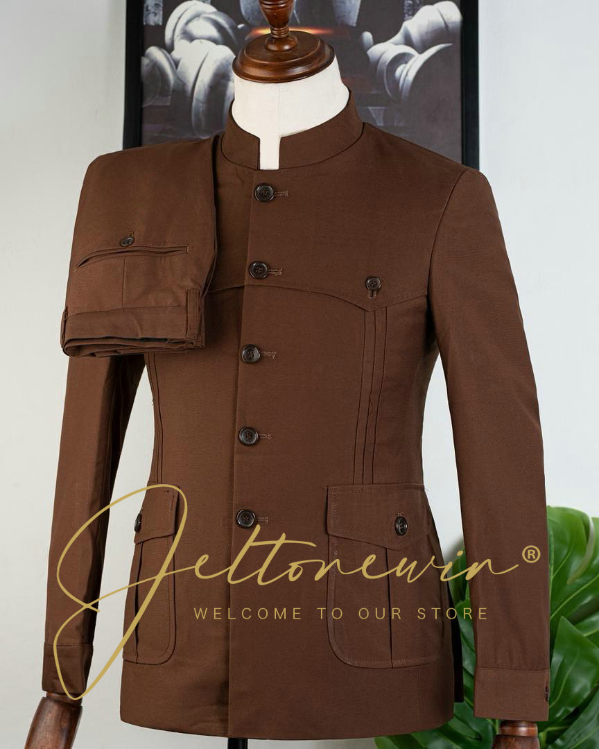 Setelan Jas Pria Dua Potong Wa - Men Formal Wear Brown ulasan dan harga