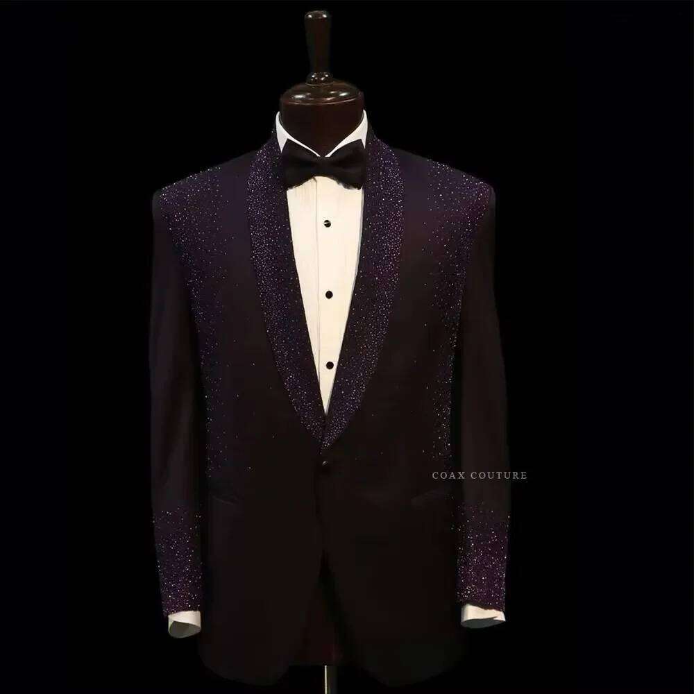 Setelan Pria Formal Kristal Gl - Men Formal Wear Purple ulasan dan harga