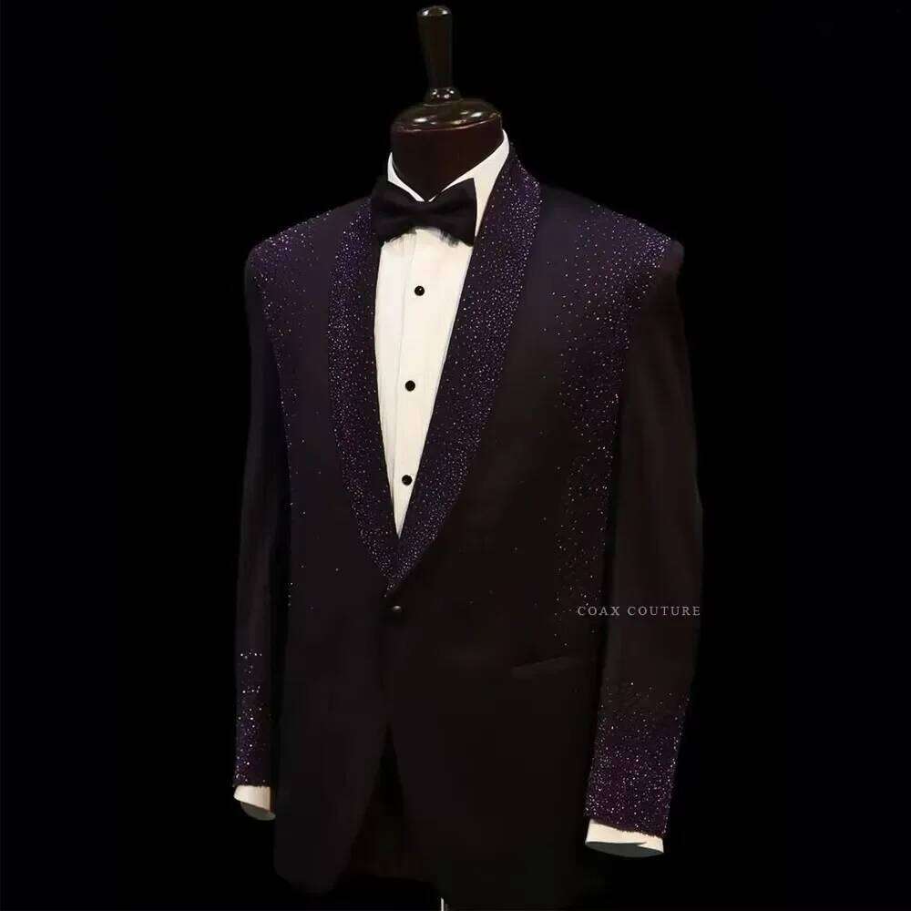 Setelan Pria Formal Kristal Gl - Men Formal Wear Purple ulasan dan harga