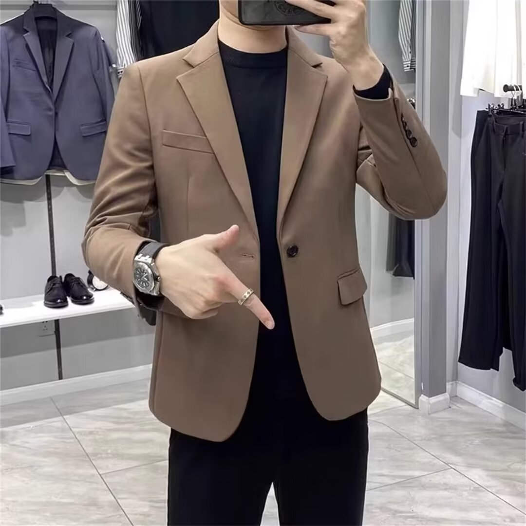Blazer Ramping Gaya Korea Pria - Asian Men Formal Wear ulasan dan harga