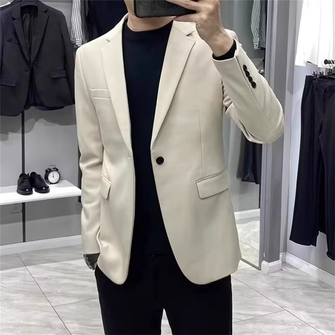 Blazer Ramping Gaya Korea Pria - Asian Men Formal Wear ulasan dan harga