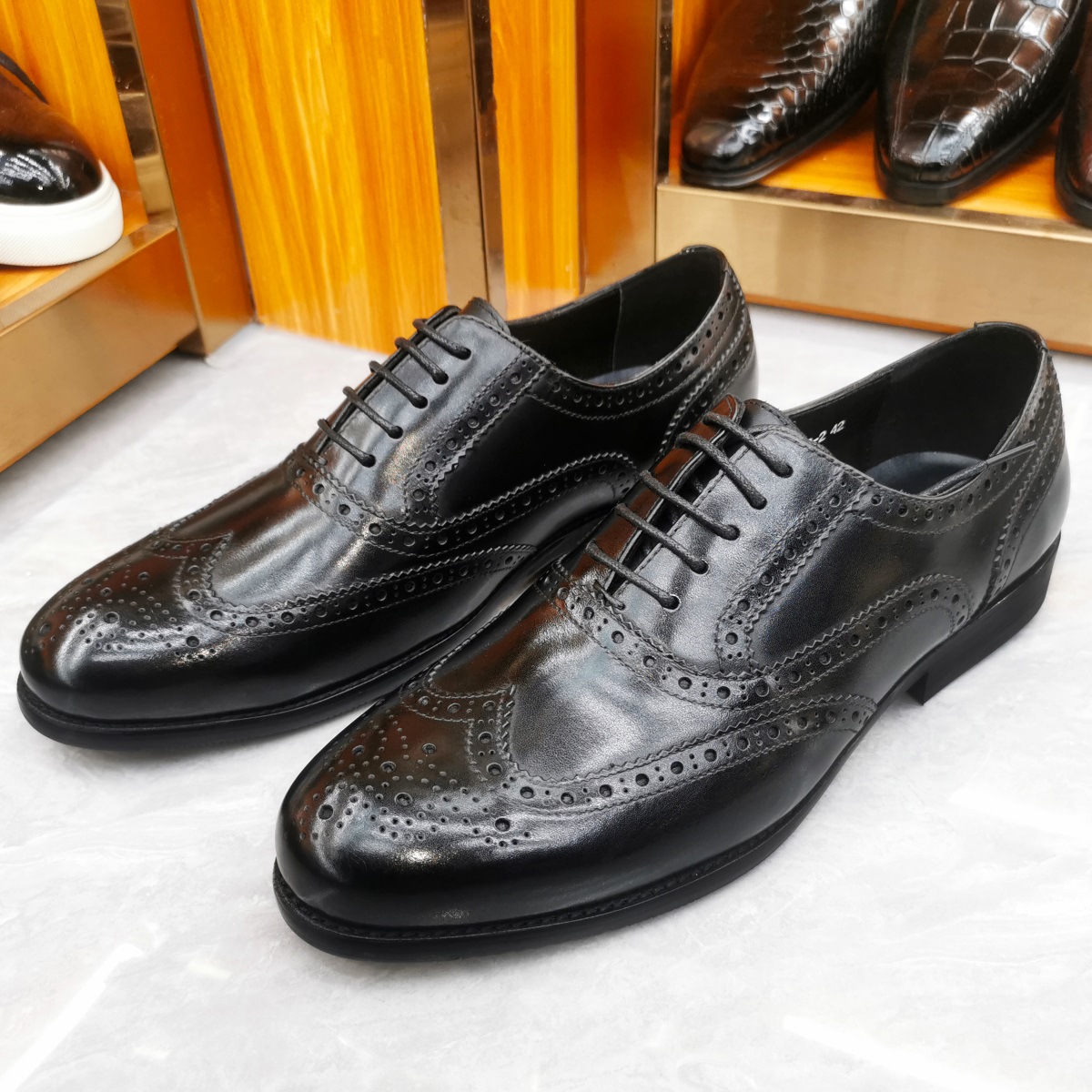 Sepatu Formal Pria Mewah Kulit - Men Formal Wear Brown ulasan dan harga