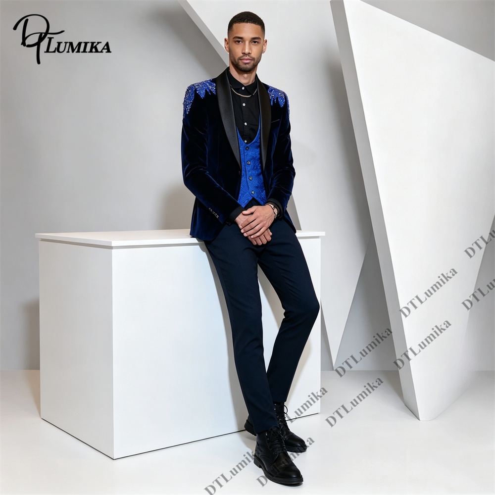 Setelan Pria 3 Potong Bahan Be - Men Formal Wear Office ulasan dan harga