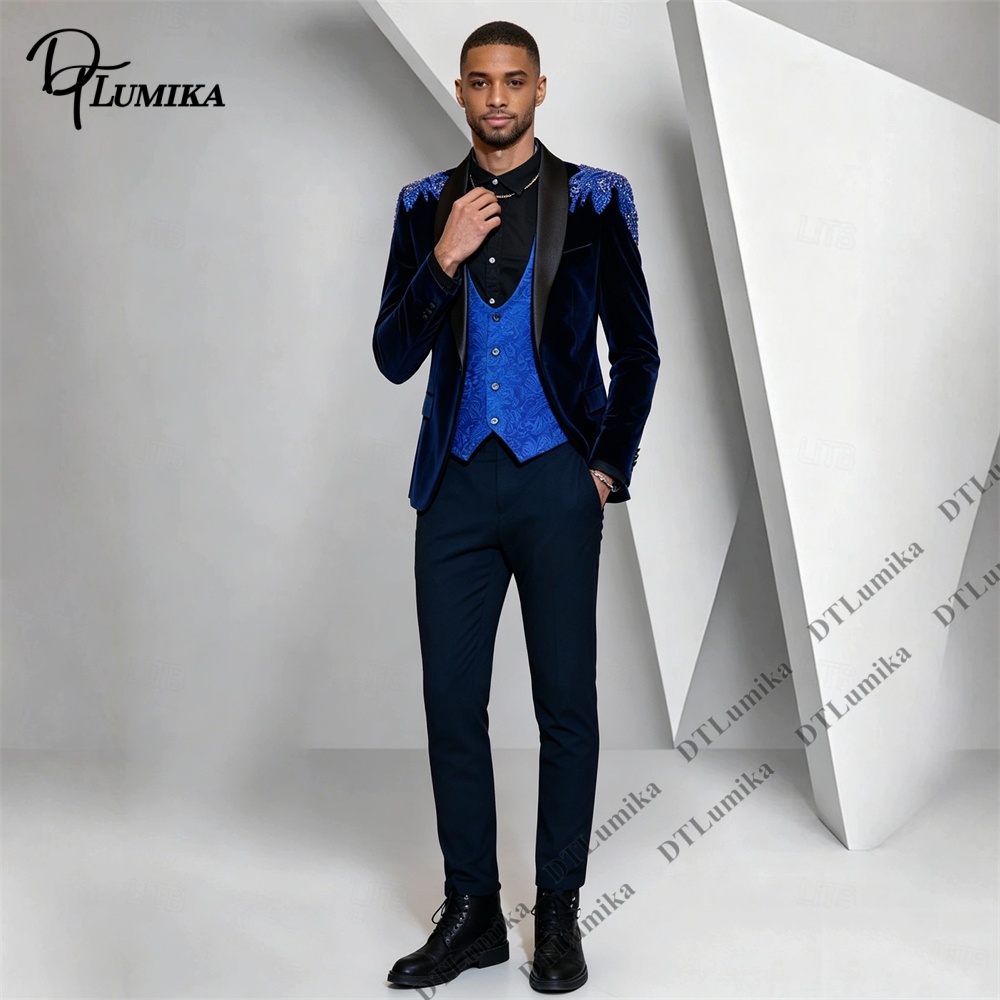 Setelan Pria 3 Potong Bahan Be - Men Formal Wear Office ulasan dan harga