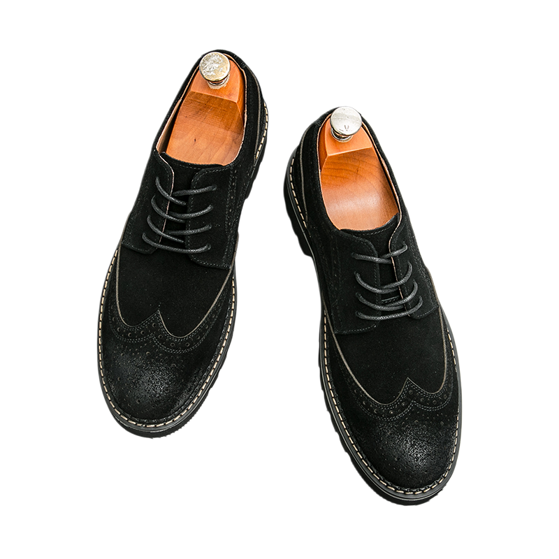 Sepatu Oxford Brogue Suede Cok - Men Formal Wear Brown ulasan dan harga